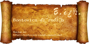 Bontovics Özséb névjegykártya